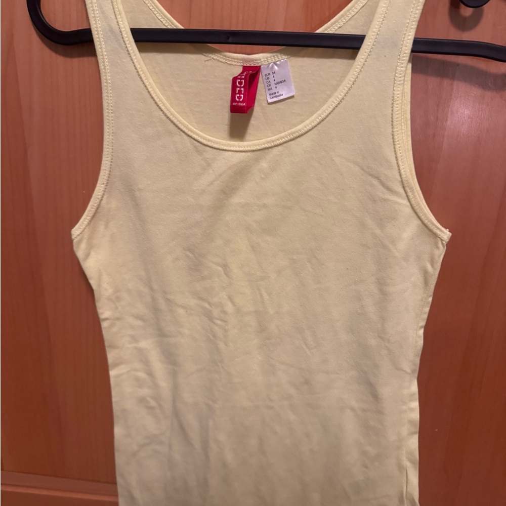 H&M Light Yellow Tank Top